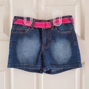 Girls Nevada Jean Shorts with Pink Belt size 6X/7
